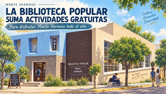 La Biblioteca Popular suma actividades gratuitas para disfrutar Monte Hermoso todo el año