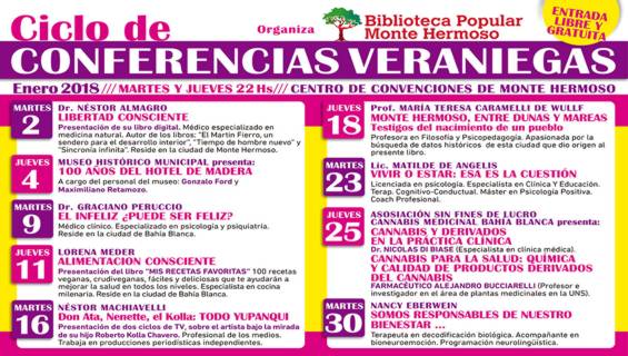 “Ciclo de Charlas Veraniegas” de la Biblioteca Popular