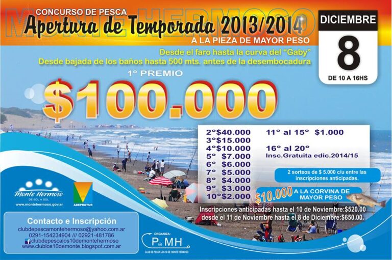 Se viene el concurso de pesca “Apertura de Temporada”