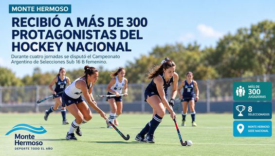 Monte Hermoso recibió a más de 300 protagonistas del hockey nacional