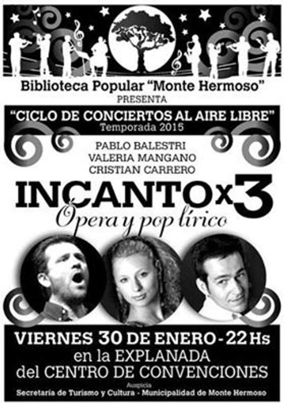 Concierto al aire libre con  “Incanto por Tres”