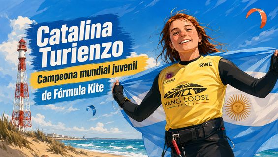 Catalina Turienzo volvió a hacer historia y es campeona mundial juvenil de Fórmula Kite
