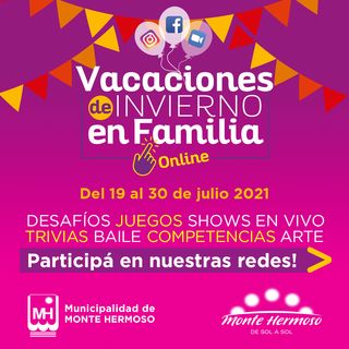 Estas vacaciones de invierno las disfrutamos en familia y online!